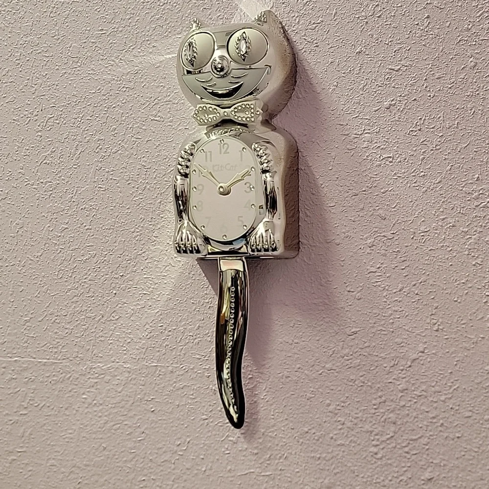 Jeweled Millennium Kit-Cat Klock Rarest Kit Cat clock Chrome